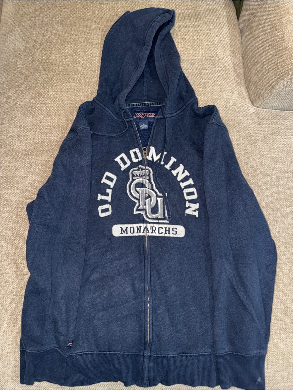 Jansport Navy Blue Old Dominion Monarchs Zip Hoodie